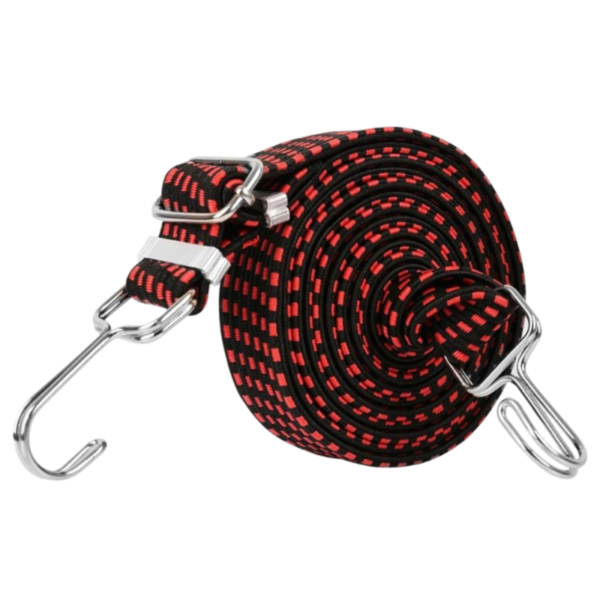 Flat-Elastic-Straps.png Flat Elastic Straps With Metal Hooks / 1/2m Heavy Duty Cord For Luggage Motorcycle Bike Accessories